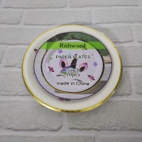 Rnbwsed Unicorn Theme Paper Plates | 10 Pcs Disposable Party Plates for Kids' Birthdays, Unicorn-Themed Events, and Celebrations