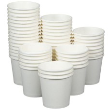 Rnbwsed White Coffee Paper Cups | 100 Pcs Disposable Cups for Hot Drinks, Tea, and Coffee on the Go